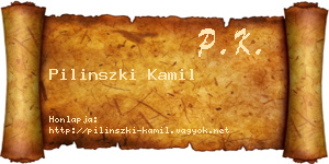 Pilinszki Kamil névjegykártya